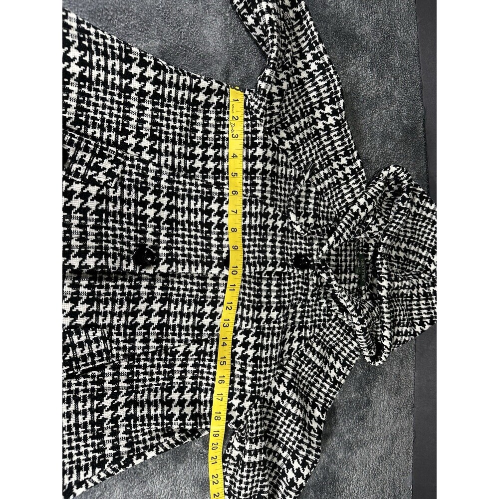 For Cynthia Houndstooth Fringe Jacket Size S - Picture 7 of 16
